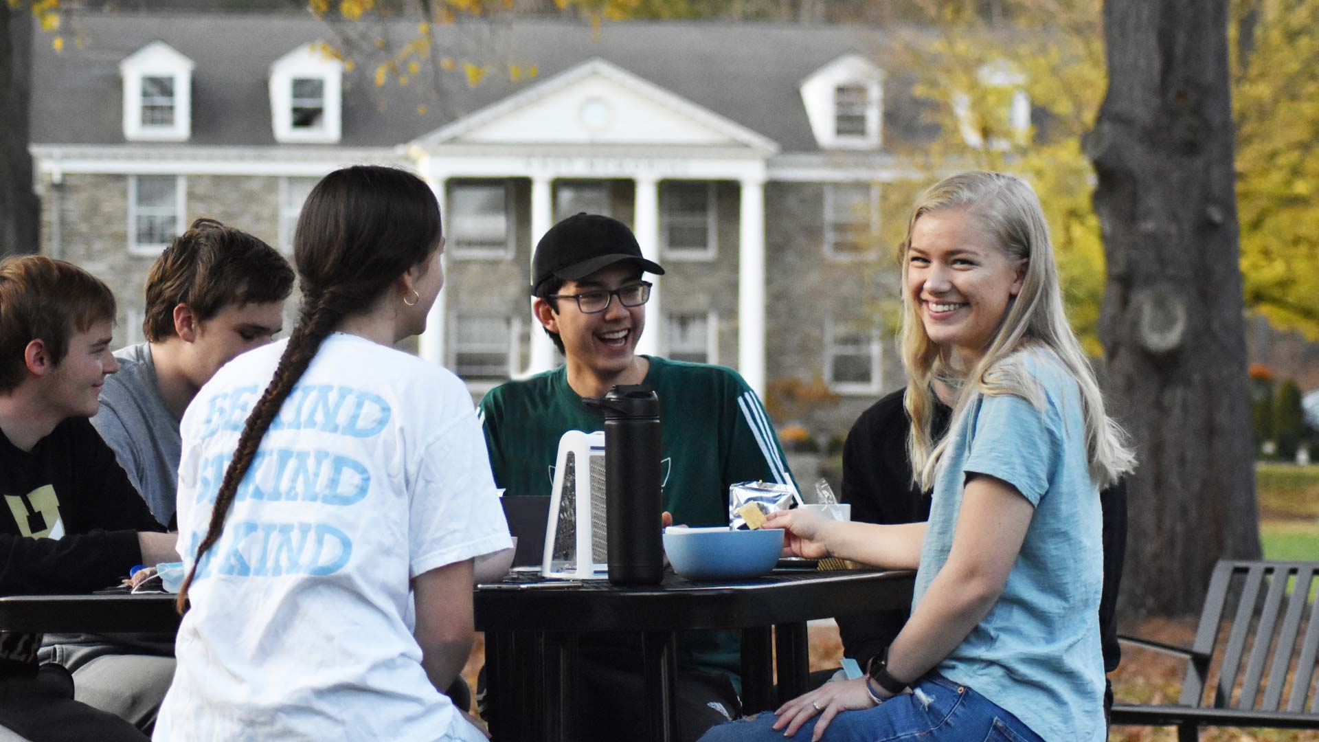 Students at Picnic Table