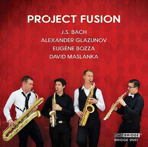 Project Fusion album cover with four saxophonists - 