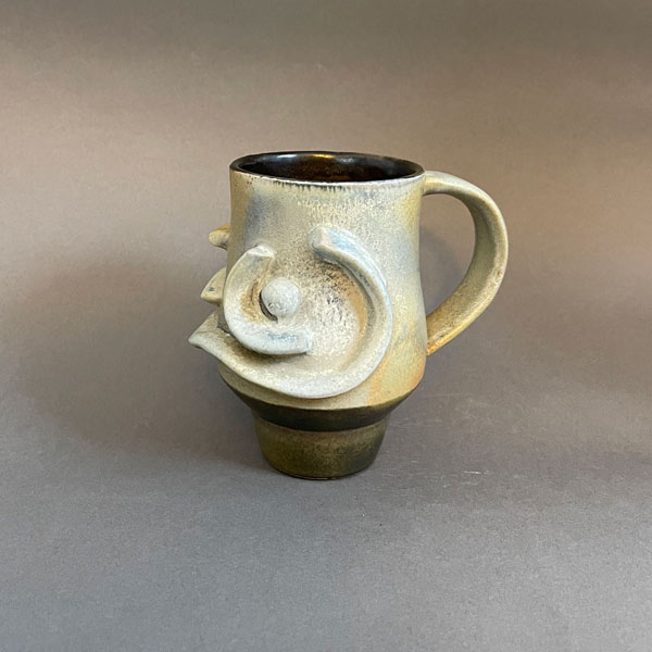 Neutral-toned ceramic mug