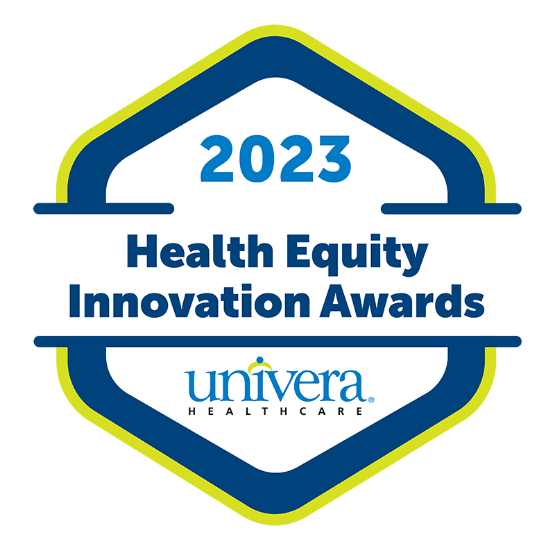 Graphic badge, 2023 Health Equity Innovation Awards, Univera Healthcare.