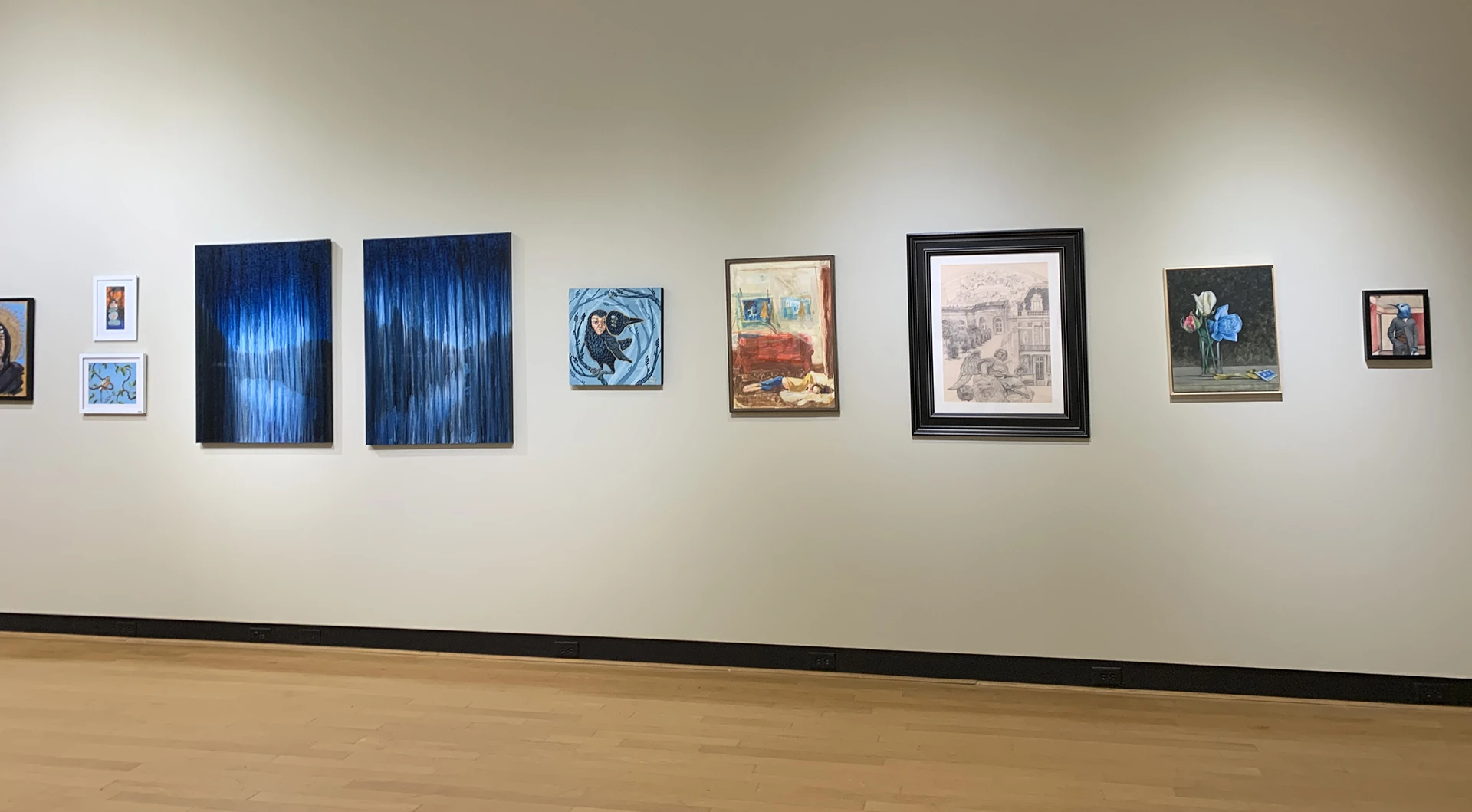 Gallery view of the Ted Murphy Exhibition at the Ortlip Gallery at Houghton University.