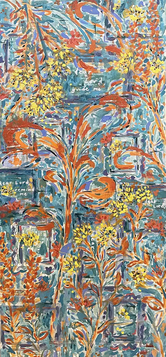 Houghton University Student painting by Phebe Grant for Senior Exhibition.