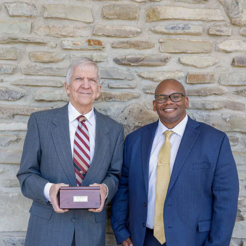 Dean Liddick and President Lewis