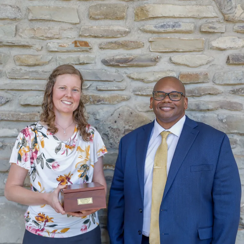 Joanna Sudlow and President Lewis